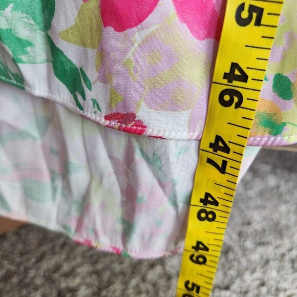 Current Air Botanical Floral Midi Maxi‎ Dress XS Sleeveless Flowy Wedding NWT - Picture 8 of 15